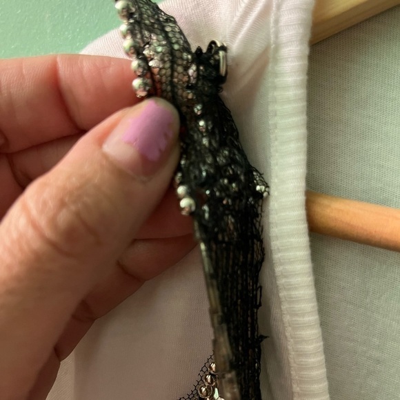 Nwot Material Girl tshirt with attached necklace - Picture 3 of 8